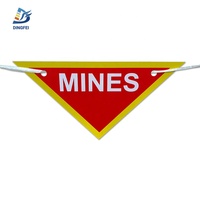 Dingfei personnalisé haute visibilité PVC réfléchissant symboles d'alerte Mines avertissement panneau de danger