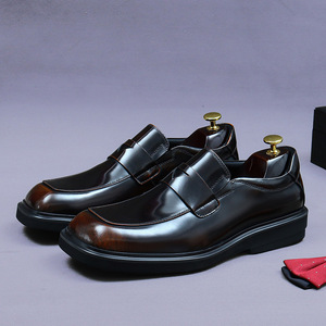 Chaussures Oxford Classiques de Luxe Personnalisées en Cuir Véritable pour Hommes, Modèle JiuZhou C12-17, Semelle en Caoutchouc, Idéales pour Tenues Décontractées, Professionnelles ou Formelles - Product Image 1