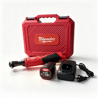 Clé à cliquet sans fil 18 V 3/8 po pour usage domestique, avec chargeur, batteries, outil électrique sans balais à vitesse variable, kit de clé à cliquet