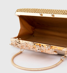 Rhinestone Golden Beaded <strong>Clutch</strong> Purse Women Elegant Luxury Customised Pillow Bridal <strong>Bags</strong> Ladies <strong>Clutch</strong> Evening <strong>Bags</strong> <strong>for</strong> <strong>Wedding</strong> - Product Image 6