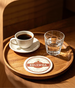 Posavasos de Papel con Diseño de Café Personalizado, Absorbentes, Impresos, para Cafetería, Bar - Product Image 1