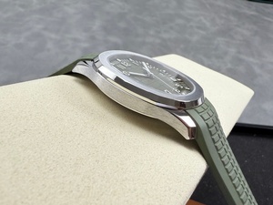 Reloj Mecánico de Lujo, Super Calidad, Resistente al Agua, 40mm, Fábrica DDF, Movimiento ETA 330, Grosor 8.3mm, Correa Verde PP - Product Image 4