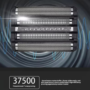 เครื่องโกนหนวดไฟฟ้าแบบใบมีด 5 ใบ สำหรับผู้ชาย ชาร์จผ่าน USB พร้อมที่กันจอน สำหรับใช้กับใบหน้า ใช้ในบ้าน รถบ้าน หรือโรงแรม - Product Image 4