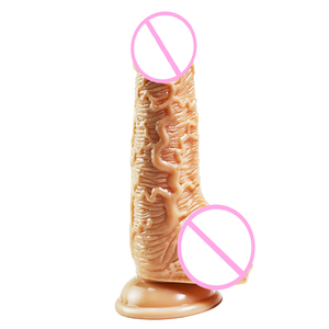 Juguetes Sexuales Premium para Adultos, Dildo Realista de Silicona Suave de Doble Capa, Gran Ventosa, Silicona Líquida Impermeable, Color Carne Marrón - Product Image 3