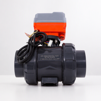 Vanne à boisseau sphérique électrique radiante AC/DC 95-265V à trois voies DN20 en PVC avec joint PTFE sans actionneur pour applications aquatiques