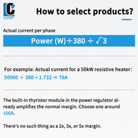 Regulador de Potencia SCR LCTC Trifásico de Tiristor de Alta Corriente 210-520amp 4-20MA 0-10V 1-5V Control por Potenciómetro para Equipos de Calefacción