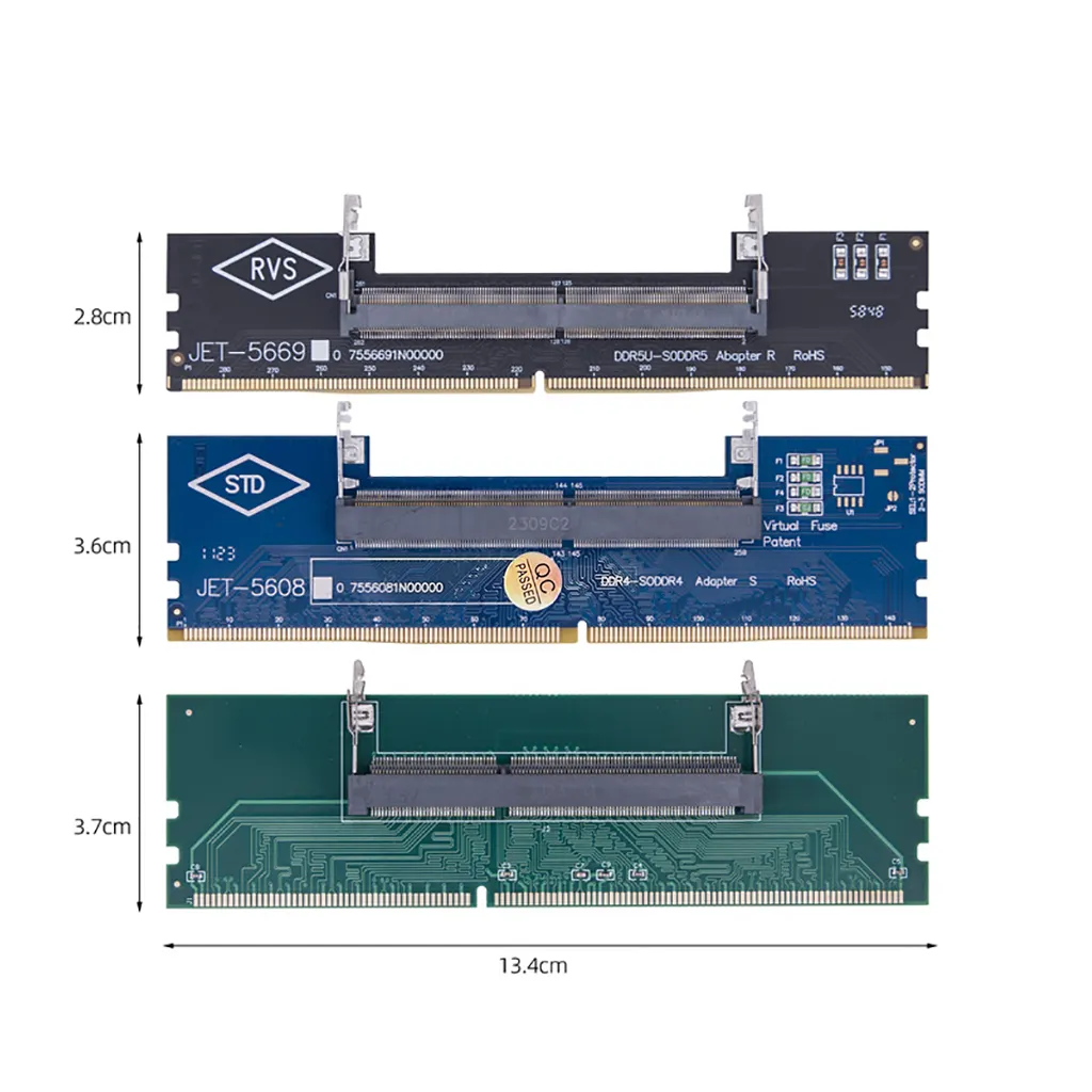 데스크탑 메모리 어댑터 카드에 DDR3 DDR4 DDR5 노트북 SO-DIMM PC DIMM 카드 DDR3 DDR4 DDR5 변환기 카드 커넥터 어댑터