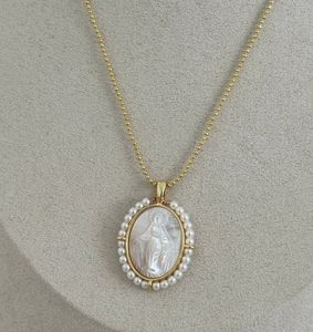 Collar <span class=keywords><strong>de</strong></span> Cuentas <span class=keywords><strong>de</strong></span> Acero Inoxidable Chapado en Oro <span class=keywords><strong>de</strong></span> 18K Hecho a Mano con Incrustaciones <span class=keywords><strong>de</strong></span> Circonita Cúbica, Diseño <span class=keywords><strong>de</strong></span> la <span class=keywords><strong>Virgen</strong></span> <span class=keywords><strong>de</strong></span> <span class=keywords><strong>Guadalupe</strong></span>, Joyería Religiosa para Mujer - Product Image 1