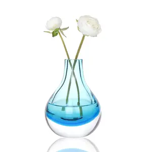 कली फूलदान घर सजावट फूल ग्लास Handblown छोटे मोटी रंग उपहार Tabletop शादी की पार्टी कॉफी बार