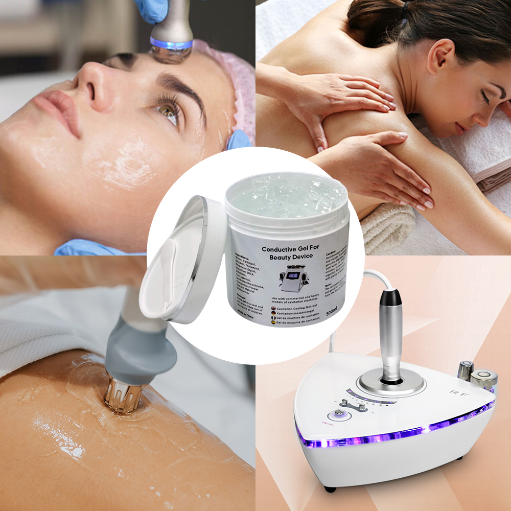 เครื่องเจลนำไฟฟ้า500G de Cavitation microcurrent Activator เจลนำไฟฟ้าสำหรับ RF ใบหน้ากระชับและเครื่องลดไขมันร่างกาย