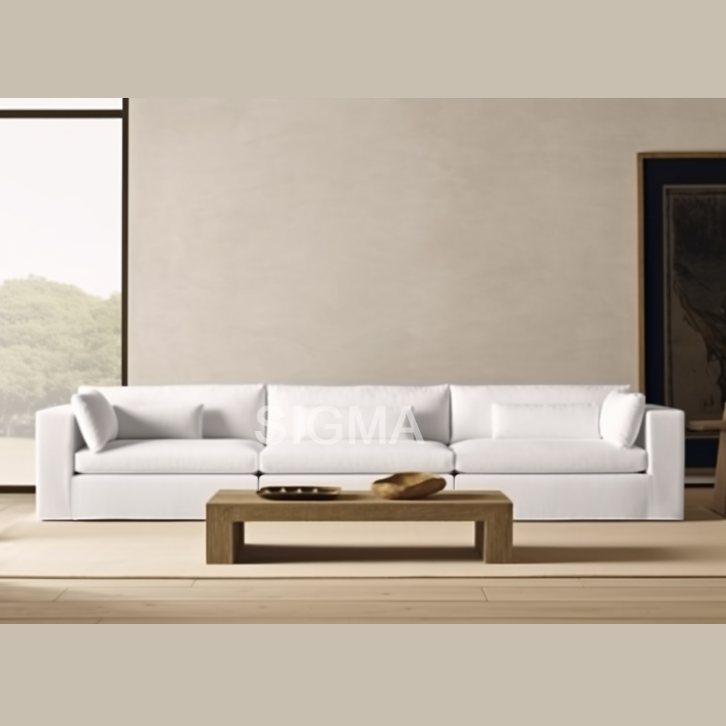 Modern Style Design Sense Simple Fabric Soft Modern Wooden Sofa Living Room Furniture Home Furniture