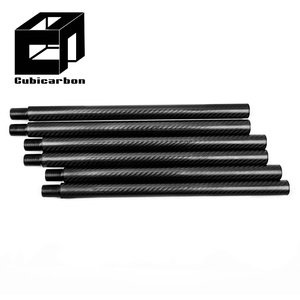 Tuyaux d'extension <span class=keywords><strong>en</strong></span> fibre de carbone filetés <span class=keywords><strong>en</strong></span> aluminium sur mesure, tube <span class=keywords><strong>en</strong></span> fibre de carbone de 1,5 pouce de diamètre extérieur avec connecteurs filetés - Product Image 1