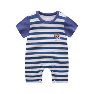 Vêtements pour bébés nouveau-nés en gros, mignons, à motifs de dessins animés, manches courtes, en coton biologique, pour l'été - Product Image 5