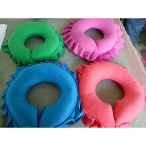 Oreiller de massage en forme de U pour salons de beauté, amovible et lavable, en polaire élastique rond, portable. - Product Image 3