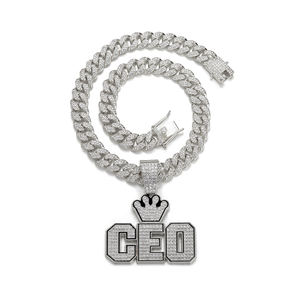 1 pieza <span class=keywords><strong>de</strong></span> collar con colgante <span class=keywords><strong>de</strong></span> LETRA <span class=keywords><strong>DE</strong></span> CEO <span class=keywords><strong>DE</strong></span> CORONA <span class=keywords><strong>DE</strong></span> Hip Hop, cadena cubana <span class=keywords><strong>de</strong></span> Miami, regalo <span class=keywords><strong>de</strong></span> joyería <span class=keywords><strong>de</strong></span> banda <span class=keywords><strong>de</strong></span> <span class=keywords><strong>Rock</strong></span> para hombres y mujeres - Product Image 3