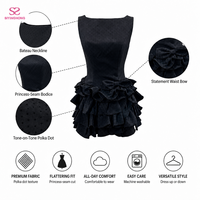 Robe de cocktail sans manches à col bateau et volants superposés pour femme, fabrication sur mesure, vente en gros, OEM, marque privée