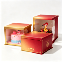 Boîte à gâteau, emballage pour dessert, impression de logo personnalisée, boîte pliante en carton UV, boîte cadeau pour les fêtes, boîte à pâtisserie, écologique, recyclable