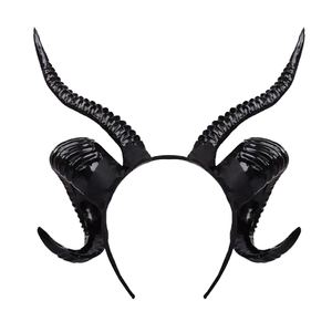 Cosplay cuerno pelo HoopDemon cabra Hornsn fiesta <span class=keywords><strong>disfraz</strong></span> accesorios mujeres niñas <span class=keywords><strong>diablo</strong></span> <span class=keywords><strong>cuernos</strong></span> 3D Halloween negro diadema - Product Image 2