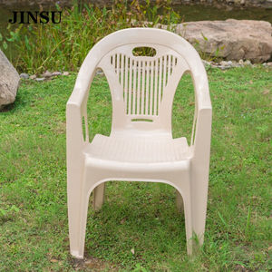 Sedia da Giardino in Plastica <span class=keywords><strong>Bianca</strong></span>, <span class=keywords><strong>Poltrona</strong></span> Moderna da Esterno HX-016A, Seduta per Patio e Cortile - Product Image 4