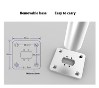 Bras de moniteur rotatif à 360 degrés support de moniteur en alliage d'aluminium support d'écran d'ordinateur rotatif