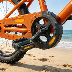 Pédales de vélo ultralégères et durables pour enfants noires, réflecteur <span class=keywords><strong>orange</strong></span>, matériau PP antidérapant, résistant à l'eau, pour vélo de ville, <span class=keywords><strong>VTT</strong></span>, BMX - Product Image 6