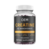 Gummies à la créatine, gummies pré-entraînement, boost pour la force et la croissance musculaire, 4 g de créatine monohydrate, vente directe d'usine