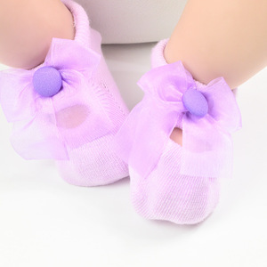 Chaussettes antidérapantes pour nouveau-nés, chaussons de 0 à 3 <span class=keywords><strong>mois</strong></span>, pour femme de 0 à 1 ans - Product Image 2