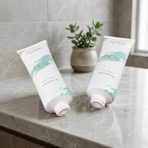 Crème pour les mains en tube plastique blanc, impression offset, emballage cosmétique avec capuchon coréen pour contenant de crème pour les mains - Vente flash - Product Image 4