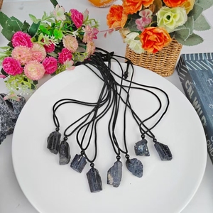 <strong>Wholesale</strong> Price Healing Natural Gemstone Meditation <strong>Crystals</strong> <strong>Raw</strong> Stone Black Tourmaline Pendant Carvings for Woman Gifts - Product Image 3