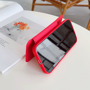 Peau Tactile TPU + PU Cuir Flip Portefeuille Téléphone étui pour <span class=keywords><strong>iphone</strong></span> Air <span class=keywords><strong>11</strong></span> 12 13 14 15 16 17 <span class=keywords><strong>Pro</strong></span> Max Emplacements Pour Cartes Couverture De Protection Complète - Product Image 4