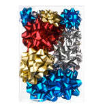 16ct <b>Gift</b> <b>Bows</b> Assort Red Blue Colors Wholesale Polyestger Star <b>Bows</b> For <b>Gift</b> - Product Image 4