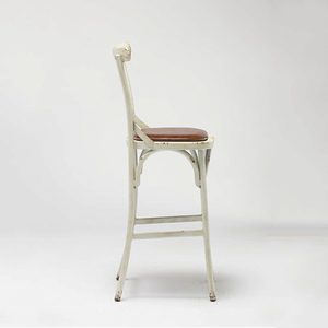 Blanc rouge noir en acier peinture croix dossier tabouret coussin <span class=keywords><strong>d</strong></span>'assise comptoir tabouret maison tabouret en métal - Product Image 3