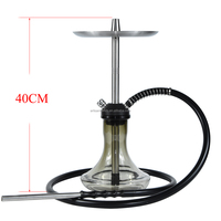 Set Shisha Hookah Lengkap Berkualitas Tinggi dengan Cermin, Baja Anti Karat, Gaya Modern, Logo Kustom, Kotak Hadiah untuk Grosir