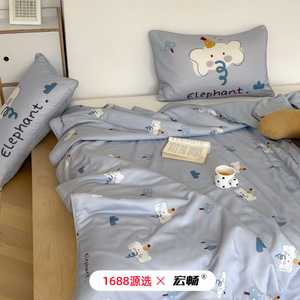 Lyocell Tencel Summer <b>Quilt</b> Printed Breathable Home Use 2.5-3 Jin Woven Ice Silk Machine Washable - Product Image 2