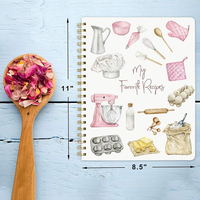 Imprimé personnalisé à la demande fantaisie de haute qualité mon livre préféré de recette en spirale avec pour les recettes de famille à écrire dans vos propres recettes
