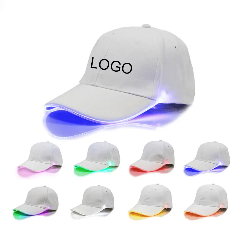 Custom Logo Embroidery Printed Led Light Hats Light Baseball Caps