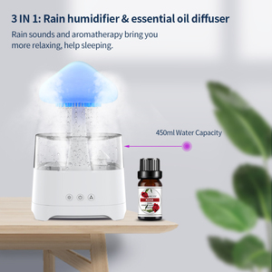 2024 OEM Logo luce notturna olio essenziale diffusore Aroma grande capacità pioggia nuvola umidificatore acqua gocciolamento fungo umidificatore - Product Image 2