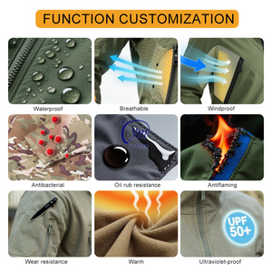 Quần áo khoác ngoài mềm mại, chống thấm nước, giữ ấm, họa tiết ngụy trang, dành cho nam, có lớp lót lông cừu - Product Image 5