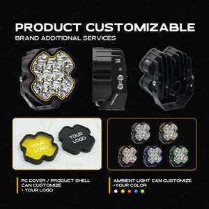 Nuevo Kit de Luces LED de 4 Pulgadas para Trabajo, Niebla y Conducción, Color Ámbar, DRL, para Vehículos Todoterreno, 12V, 50W, 9000 Lúmenes, UTV, 4X4, Luz de Punto - Product Image 5