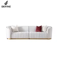 Sofá duplo com vidro descascado, sofá de tecido branco com 2 assentos para sala de estar, recém-chegado, 2022