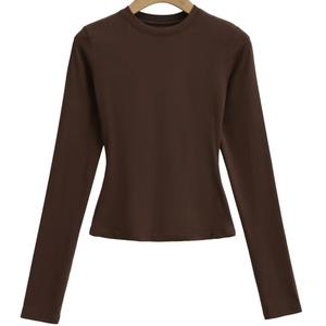 Conjunto Deportivo Elástico de Yoga de Manga Larga y Corte Ajustado, Top Deportivo Altamente Transpirable - Product Image 4