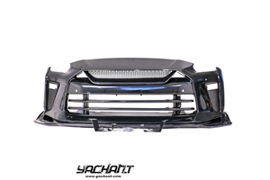 Parachoques delantero estilo FRP de fibra de vidrio 2017 a 2020 R35 GTR EBA TS sin kit de carrocería DRL para Nissan R35 GTR EBA - Product Image 3