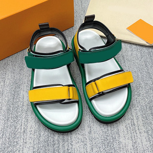 2026 New Premium Pink Multi-Color Platform Sandals Open <b>Toe</b> Velcro Strap Chunky Summer Slides - Product Image 4