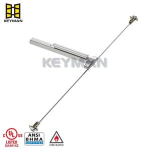 Cerradura de barra de empuje oculta KEYMAN, cerradura de barra de empuje de acero inoxidable, salida de emergencia oculta, cerradura de salida oculta de aluminio para puertas estrechas - Product Image 3