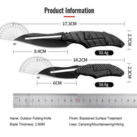 Couteau de poche Hongrui 2026, nouveau design, lame 4Cr13, couteau pliant de camping avec manche en aluminium pour une utilisation en extérieur