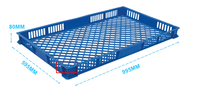 Panier en plastique perforé empilable, ultra-plat, haute ventilation, prix de gros, fourni par le fabricant