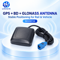 Antenne magnétique triple système GPS BDS GLONASS à gain élevé 28dBi, étanche IP67, 50 ohms, câble RG174, connecteur SMA mâle pour véhicule ferroviaire