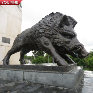 Fontana Decorativa da Giardino con Scena Cinematografica Famosa, Maiale dei Desideri in Ottone, Scultura di Cinghiale in Bronzo - Product Image 4
