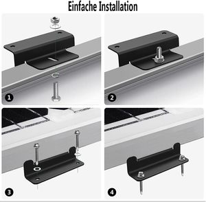 Support en Z pour panneaux solaires (lot de 8) avec écrous/boulons, support de montage en Z pour panneaux solaires pour camping-car, bateau, <span class=keywords><strong>caravane</strong></span> - Product Image 4