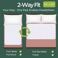 Protège-matelas imperméable et super absorbant en bambou organique, lavable, pour le lit, l'incontinence, les couches, super